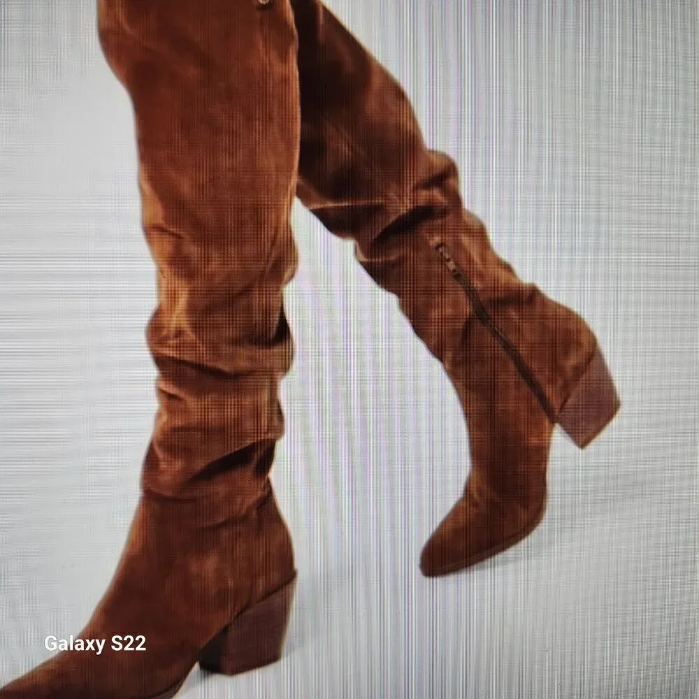 Michael Kors "Bodkin" Over the Knee Suede Heeled Boots. NIB. Size 5 - Picture 2 of 12